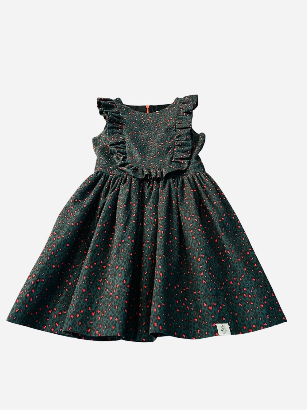 Bijou Sauvage Clothiers Girls Blue Ruffle-Trim Artistic Dress Size 10